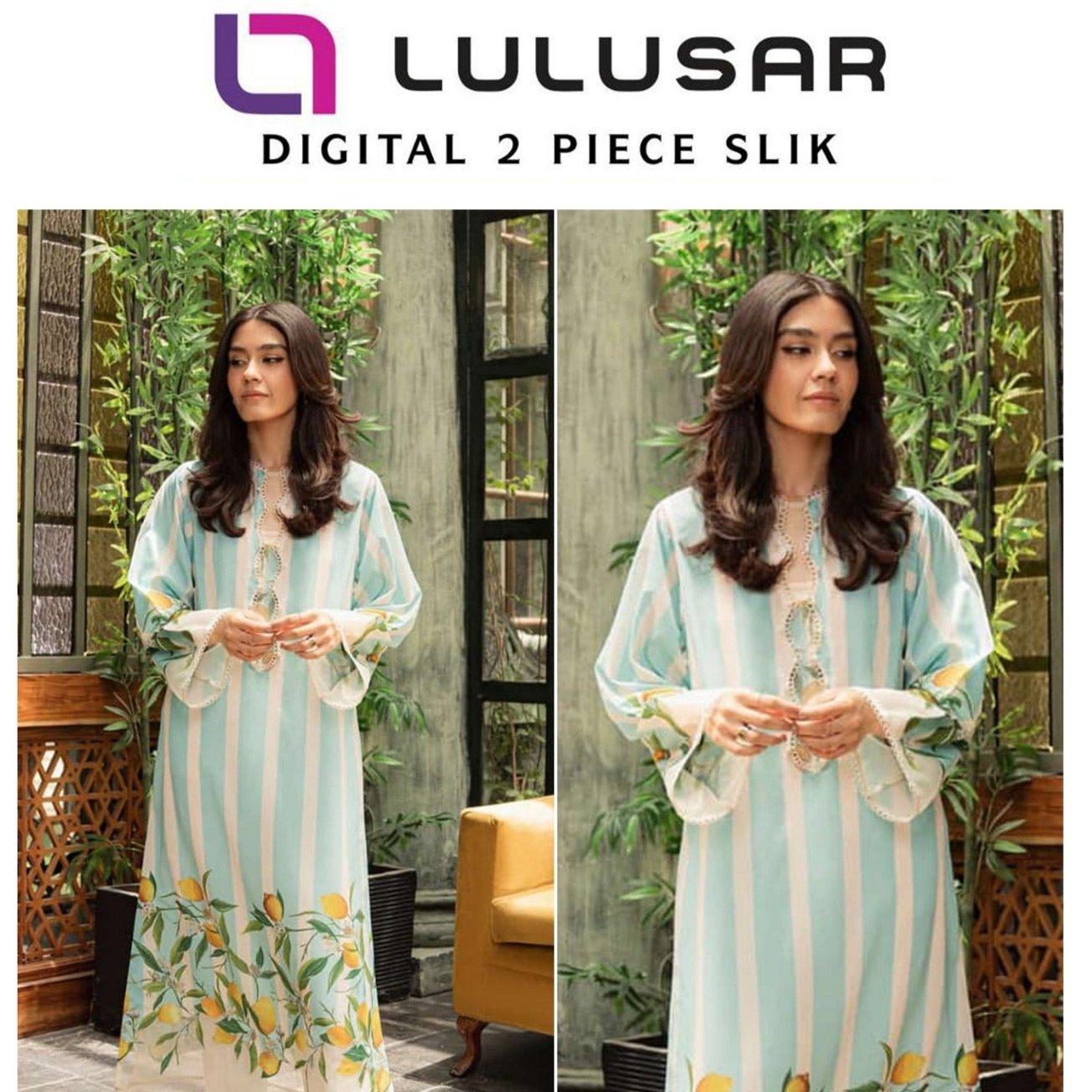 Lulusar 2-Piece Premium Digital Silk Top and Trouser