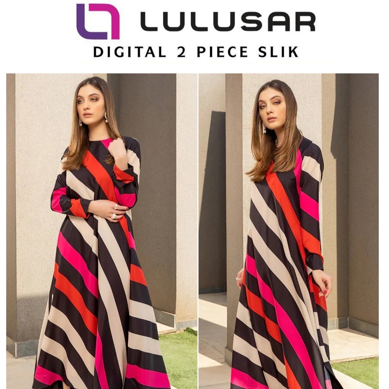 Lulusar 2-Piece Premium Digital Silk Top and Trouser