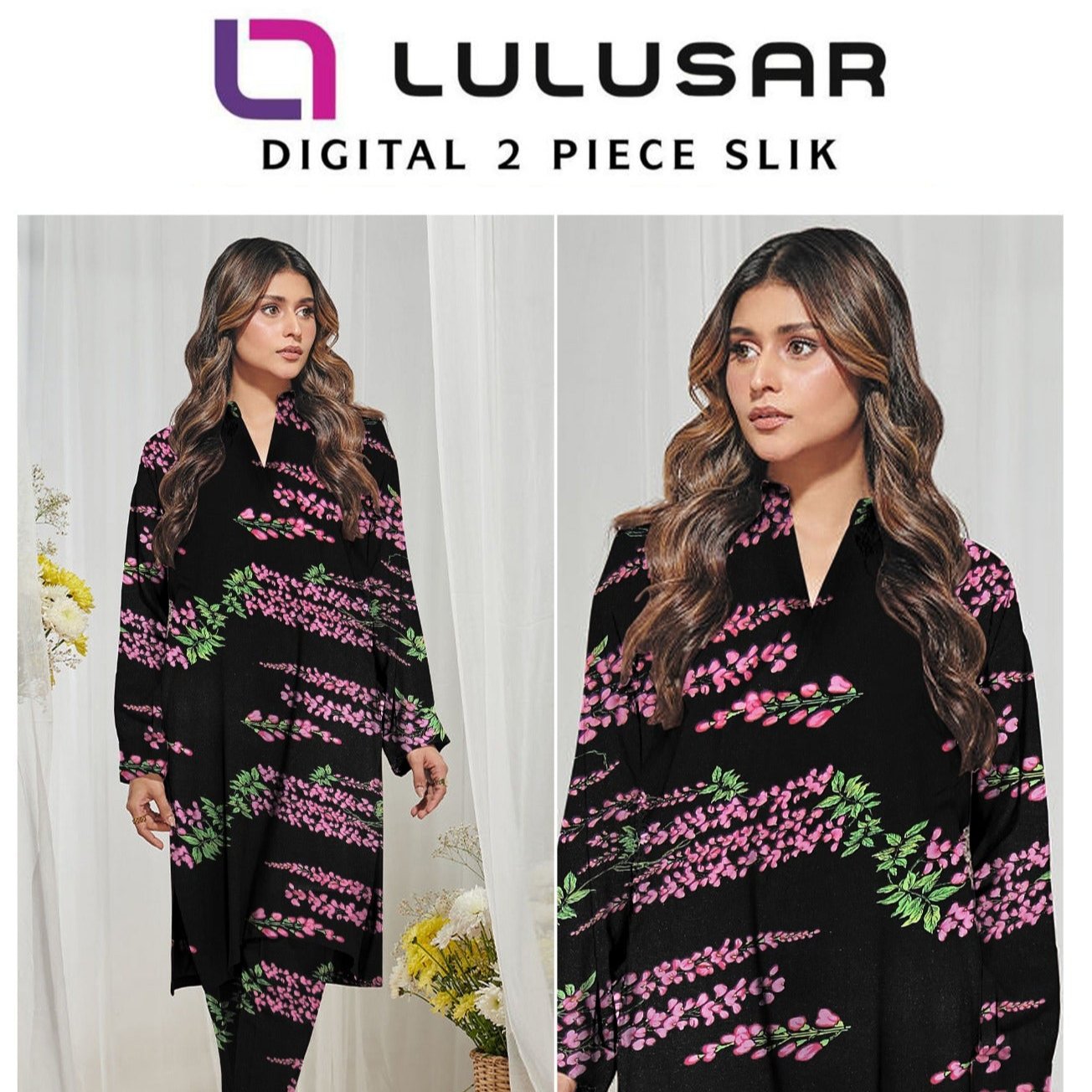 Lulusar 2-Piece Premium Digital Silk Top and Trouser